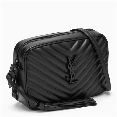 ysl lou camera bag black on black|ysl patent leather camera bag.